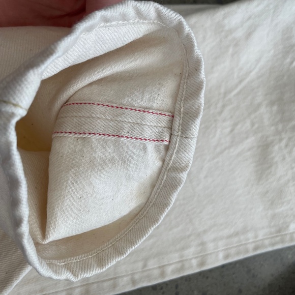 HATSKI Loose Tapered Selvedge Denim - Ecru - Picture 7 of 16